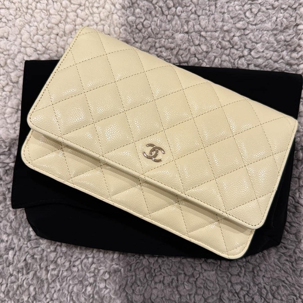 Chanel Light Yellow Caviar (23S) WOC